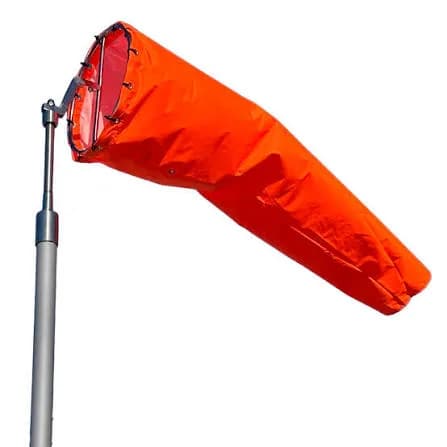 Orange Fluorescent Wind Direction Sock – 5-ft/7-ft Option